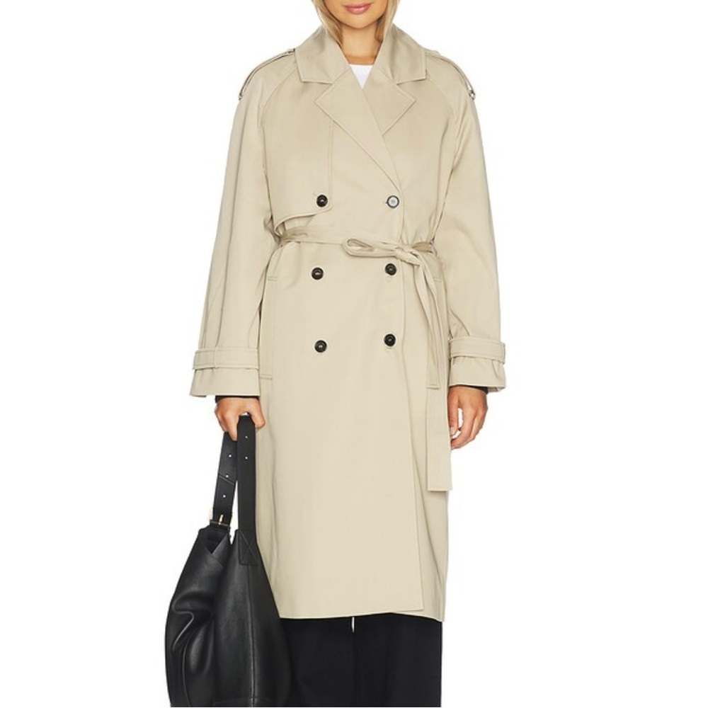 Brand New- Anine Bing Rickie Maxi Trench Coat in Beige 🧥🤍 - Picture 9 of 12